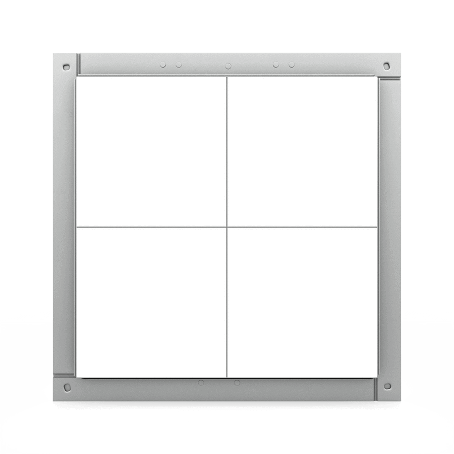 Trappe-de-visite-tempo-eco-star-a-carreler-1.png Revisionsklappe Tempo Eco Star zum Verfliesen, Gipskarton, 300×300 bis 800×800 mm