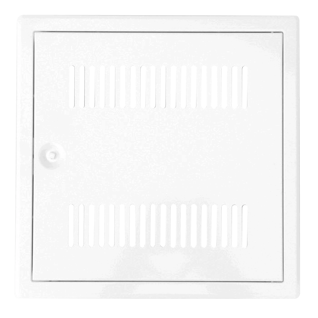 trappe-de-visite-metallique-cle-4-pans-tempo-softline-ventil-1.png Revisionstür Tempo Softline belüftet mit Lüftungsgitter, Öffnung Vierkantschlüssel, 200×200 bis 600×600 mm