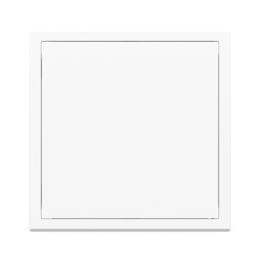 trappe-de-visite-metallique-softline-ouverture-pousser-lacher-opt-1.png Revisionstür Tempo Softline aus Stahlblech, weiß, Öffnung Drücken-Loslassen, glatte Tür ohne sichtbare Verriegelung