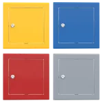 Revisionsklappe Tempo Softline farbig, Öffnung Zylinderschloss, in 14 RAL-Farben, 200×200 bis 800×800 mm
