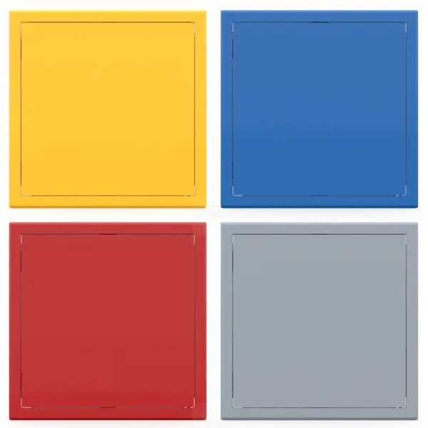 Revisionsklappe Tempo Softline farbig, Öffnung Drücken-Loslassen, in 14 RAL-Farben, 200×200 bis 800×800 mm